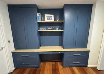 Custom Home Study Cabinet - Shaker Doors and Drawers